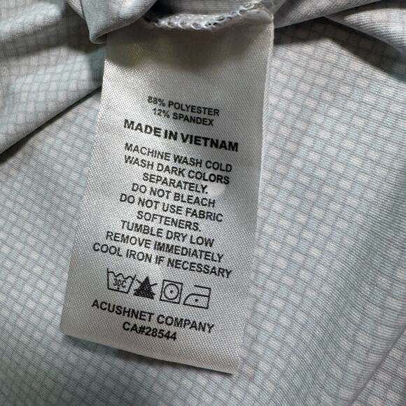 Footjoy Mens XL Golf Polo Shirt Black Blue Geometric - Picture 5 of 8